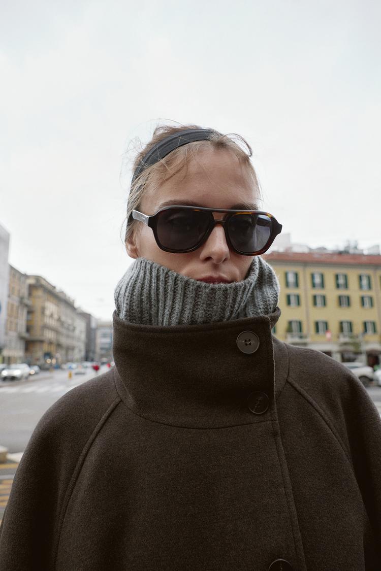 Victoria Soft High-Neck Belted Coat