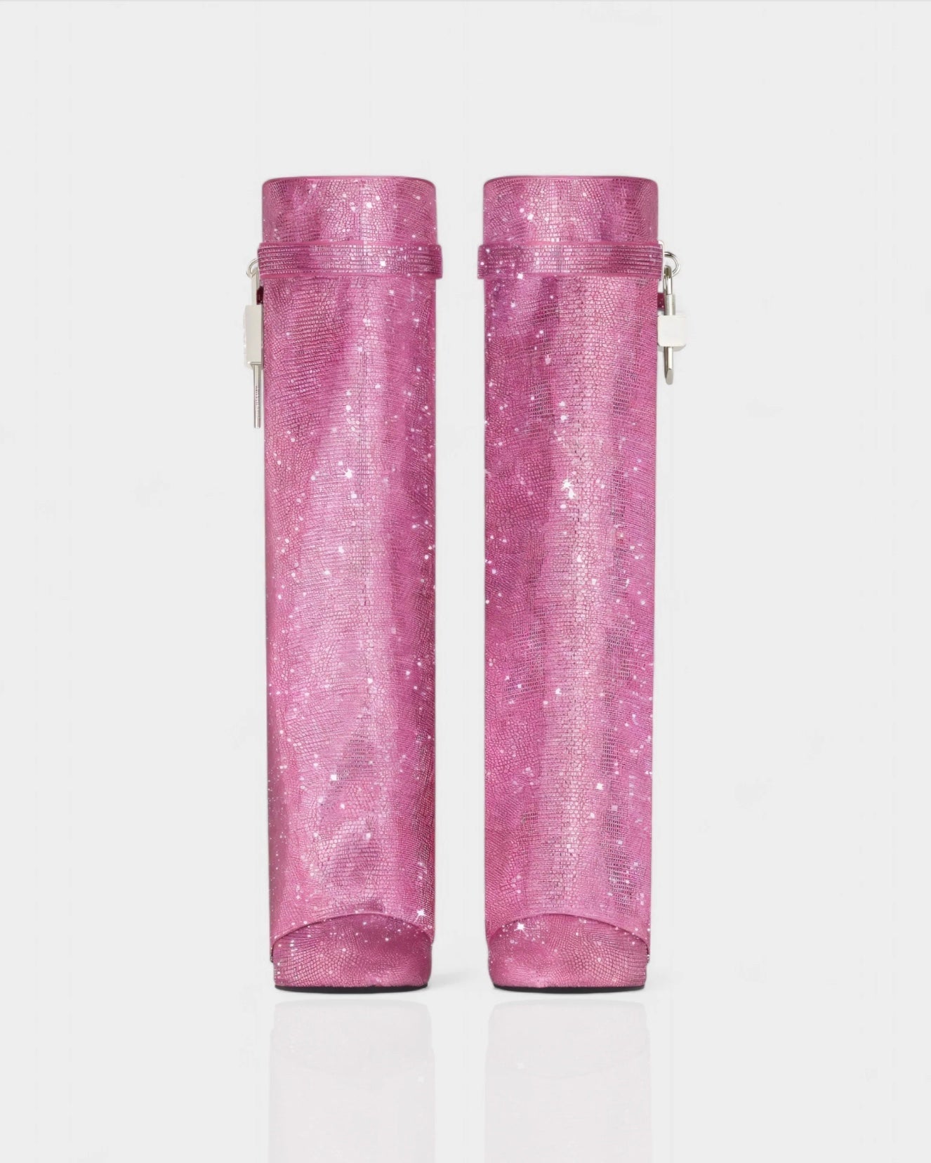 Lock Boots, Rhinestone Pink