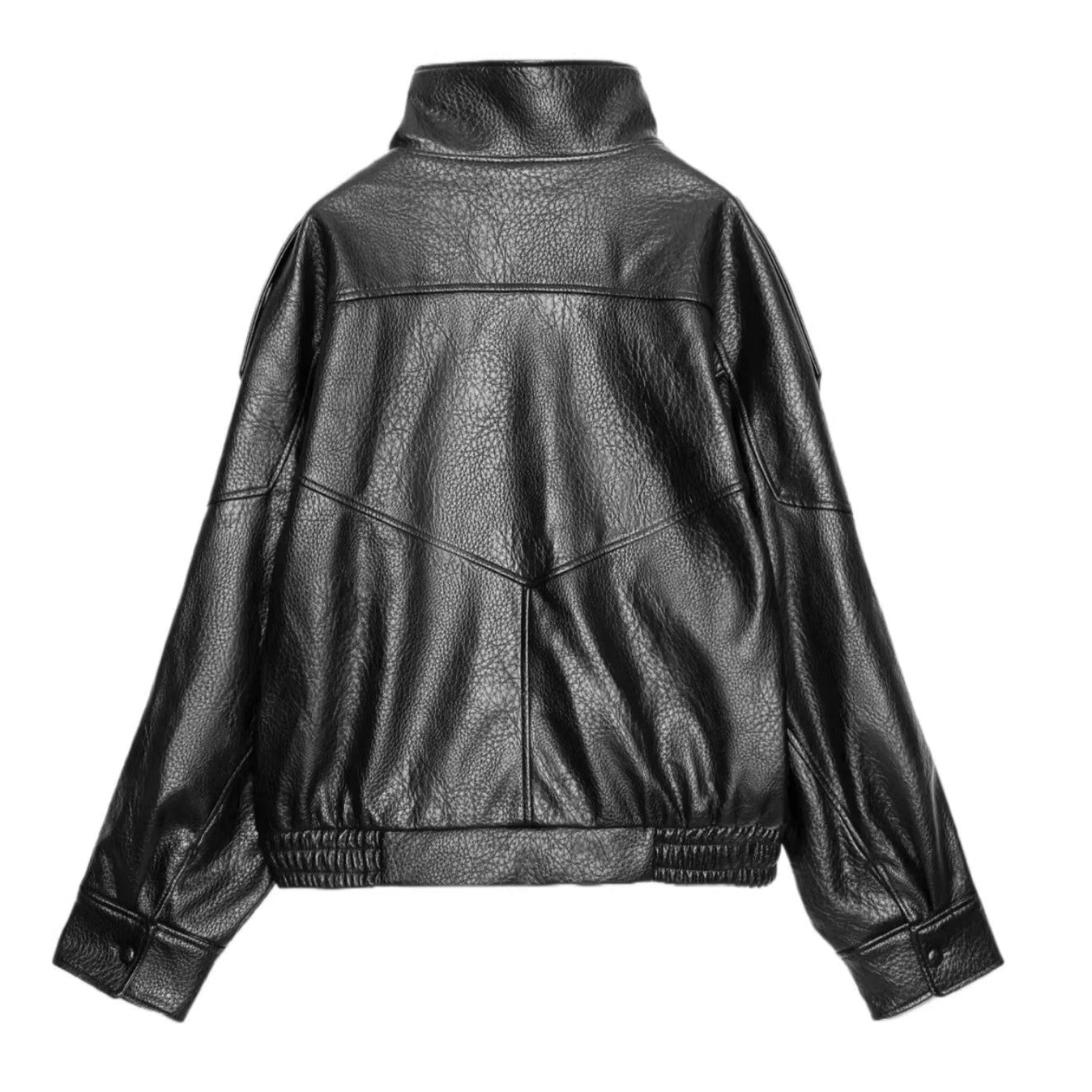 Victoria Faux Leather Bomber Jacket